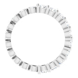 Platinum Round Natural Diamond Reversible Eternity Band – 3 mm Stones - view 2