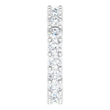 Platinum Round Natural Diamond Reversible Eternity Band – 3 mm Stones - view 4