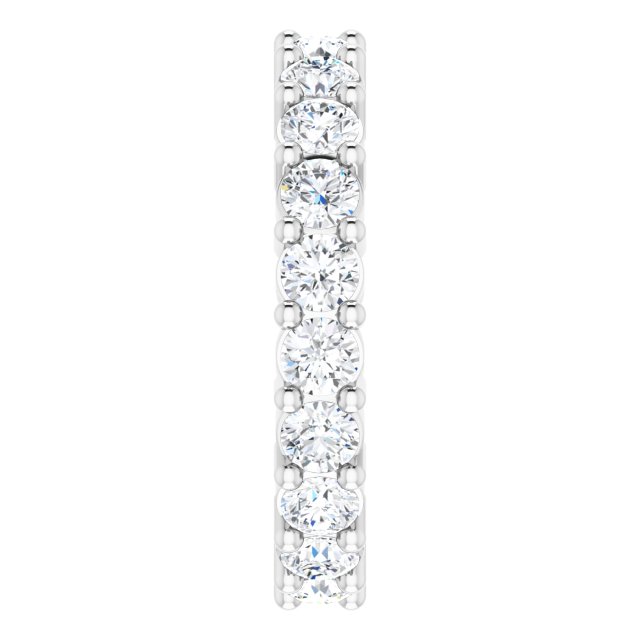 Platinum Round Natural Diamond Reversible Eternity Band – 3 mm Stones - view 4