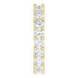 14K Gold Round Natural Diamond Reversible Eternity Band – 3 mm Stones - Yellow Gold - view 4