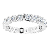 Platinum Round Natural Diamond Reversible Eternity Band – 3 mm Stones - view 3