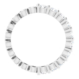 Platinum Round Natural Diamond Reversible Eternity Band – 3 mm Stones - view 2
