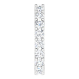 Platinum Round Natural Diamond Reversible Eternity Band – 3 mm Stones - view 4
