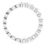 Platinum Round Natural Diamond Reversible Eternity Band – 3 mm Stones - view 2