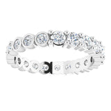 Platinum Round Natural Diamond Reversible Eternity Band – 3 mm Stones - view 3