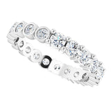 Platinum Round Natural Diamond Reversible Eternity Band – 3 mm Stones - view 5