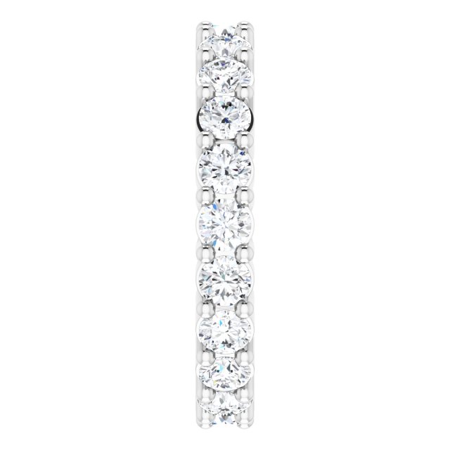 Platinum Round Natural Diamond Reversible Eternity Band – 3 mm Stones - view 4