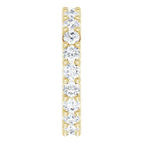 14K Gold Round Natural Diamond Reversible Eternity Band – 3 mm Stones - Yellow Gold - view 4