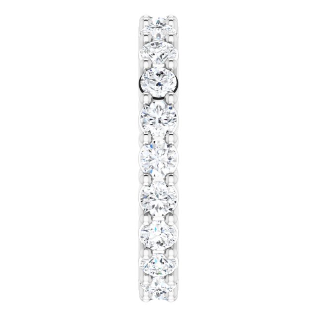 Platinum Round Natural Diamond Reversible Eternity Band – 3 mm Stones - view 4