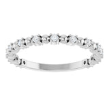 Platinum Round Natural Diamond Beaded Anniversary Band – 1/6–3/4 CTW - view 3