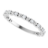 Platinum Round Natural Diamond Beaded Anniversary Band – 1/6–3/4 CTW - view 5