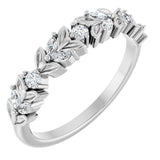 14K Gold Marquise Lab-Grown Diamond Anniversary Band – 1/4 CTW - White Gold