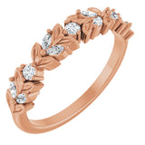 14K Gold Marquise Lab-Grown Diamond Anniversary Band – 1/4 CTW - Rose Gold