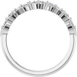 Platinum Marquise Natural Diamond Anniversary Band – 1/4 CTW - view 2