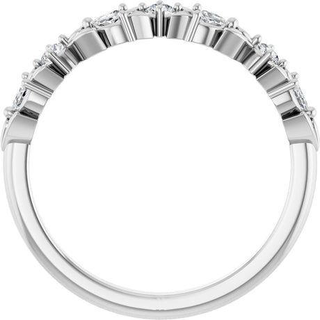 Platinum Marquise Lab-Grown Diamond Anniversary Band – 1/4 CTW - view 2