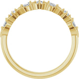 14K Gold Marquise Lab-Grown Diamond Anniversary Band – 1/4 CTW - Yellow Gold - view 2