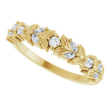 14K Gold Marquise Natural Diamond Anniversary Band – 1/4 CTW - Yellow Gold - view 5