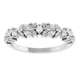 Platinum Marquise Natural Diamond Anniversary Band – 1/4 CTW - view 3
