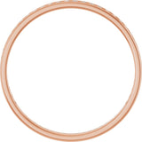 14K Gold Round Lab-Grown Diamond Channel-Set Anniversary Band – 1.5 mm Stones (1/2 CTW) - Rose Gold - view 2