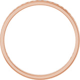 14K Gold Round Natural Diamond Channel-Set Anniversary Band – 1.7 mm Stones - Rose Gold - view 2