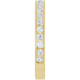 10K Gold Round Natural Diamond Channel-Set Anniversary Band – 5/8 CTW - Yellow Gold - view 4