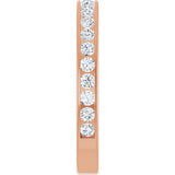 10K Gold Round Natural Diamond Channel-Set Anniversary Band – 5/8 CTW - Rose Gold - view 4