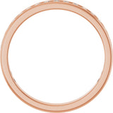 14K Gold Round Natural Diamond Channel-Set Anniversary Band – 1.7 mm Stones - Rose Gold - view 2