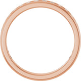 14K Gold Round Lab-Grown Diamond Channel-Set Anniversary Band – 1.5 mm Stones - Rose Gold - view 2