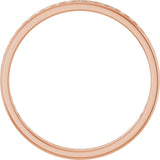 14K Gold Round Lab-Grown Diamond Channel-Set Anniversary Band – 1.5 mm Stones (1/2 CTW) - Rose Gold - view 2