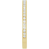 14K Gold Round Lab-Grown Diamond Channel-Set Anniversary Band – 1.5 mm Stones (1/2 CTW) - Yellow Gold - view 4