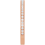 14K Gold Round Lab-Grown Diamond Channel-Set Anniversary Band – 1.5 mm Stones (1/2 CTW) - Rose Gold - view 4