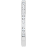 14K Gold Round Lab-Grown Diamond Channel-Set Anniversary Band – 1.5 mm Stones (1/2 CTW) - White Gold - view 4