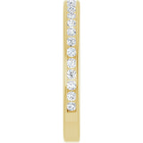 14K Gold Round Lab-Grown Diamond Channel-Set Anniversary Band – 1.5 mm Stones - Yellow Gold - view 4
