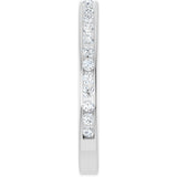 14K Gold Round Lab-Grown Diamond Channel-Set Anniversary Band – 1.5 mm Stones - White Gold - view 4