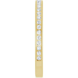14K Gold Round Lab-Grown Diamond Channel-Set Anniversary Band – 1.5 mm Stones (1/2 CTW) - Yellow Gold - view 4