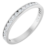 14K Gold Round Lab-Grown Diamond Channel-Set Anniversary Band – 2.25 mm Stones (1 CTW) - White Gold