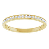 14K Gold Round Lab-Grown Diamond Channel-Set Anniversary Band – 2 mm Stones (7/8 CTW) - Yellow Gold - view 3