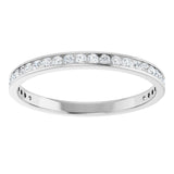 14K Gold Round Natural Diamond Channel-Set Anniversary Band – 2 mm Stones (7/8 CTW) - White Gold - view 3