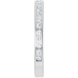 14K Gold Round Lab-Grown Diamond Channel-Set Anniversary Band – 1.5 mm Stones - White Gold - view 4