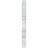14K Gold Round Lab-Grown Diamond Channel-Set Anniversary Band – 1.7 mm Stones - White Gold - view 4