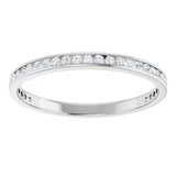 14K Gold Round Lab-Grown Diamond Channel-Set Anniversary Band – 1.7 mm Stones - White Gold - view 3