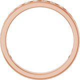14K Gold Round Natural Diamond Channel-Set Anniversary Band – 2.25 mm Stones - Rose Gold - view 2