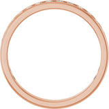 10K Gold Round Natural Diamond Channel-Set Anniversary Band – 5/8 CTW - Rose Gold - view 2
