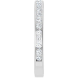 14K Gold Round Lab-Grown Diamond Channel-Set Anniversary Band – 1.7 mm Stones - White Gold - view 4