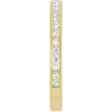 14K Gold Round Lab-Grown Diamond Channel-Set Anniversary Band – 1.5 mm Stones - Yellow Gold - view 4