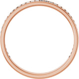 14K Gold Straight Baguette Lab-Grown Diamond Channel-Set Anniversary Band – 3x1.5 mm Stones - Rose Gold - view 2