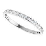 14K Gold Round Lab-Grown Diamond Channel-Set Anniversary Band – 1.7 mm Stones - White Gold - view 5