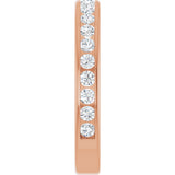 14K Gold Round Lab-Grown Diamond Channel-Set Anniversary Band – 1.7 mm Stones - Rose Gold - view 4