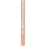 14K Gold Round Lab-Grown Diamond Channel-Set Anniversary Band – 1.5 mm Stones (1/2 CTW) - Rose Gold - view 4