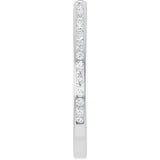 14K Gold Round Lab-Grown Diamond Channel-Set Anniversary Band – 1.5 mm Stones (1/2 CTW) - White Gold - view 4